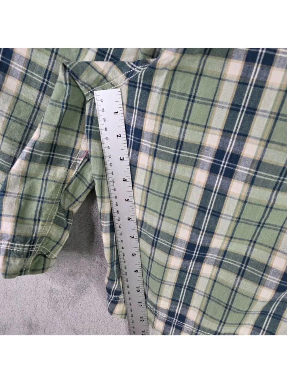 Mens Polo Ralph Lauren Green & Blue Plaid Cargo Shorts 12